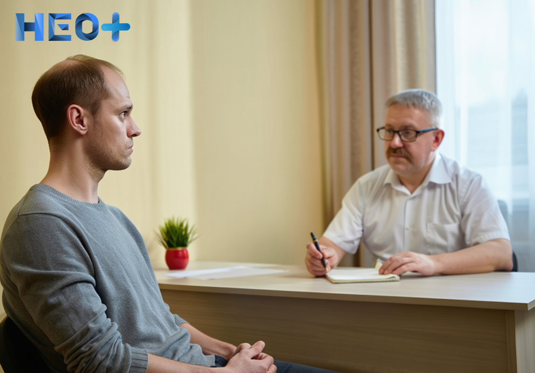 Пациент с шизофренией на приеме у врача